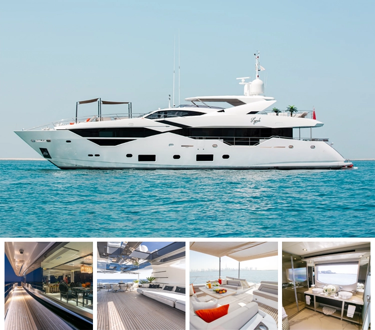 Superyachts for rental in Dubai parked at sea